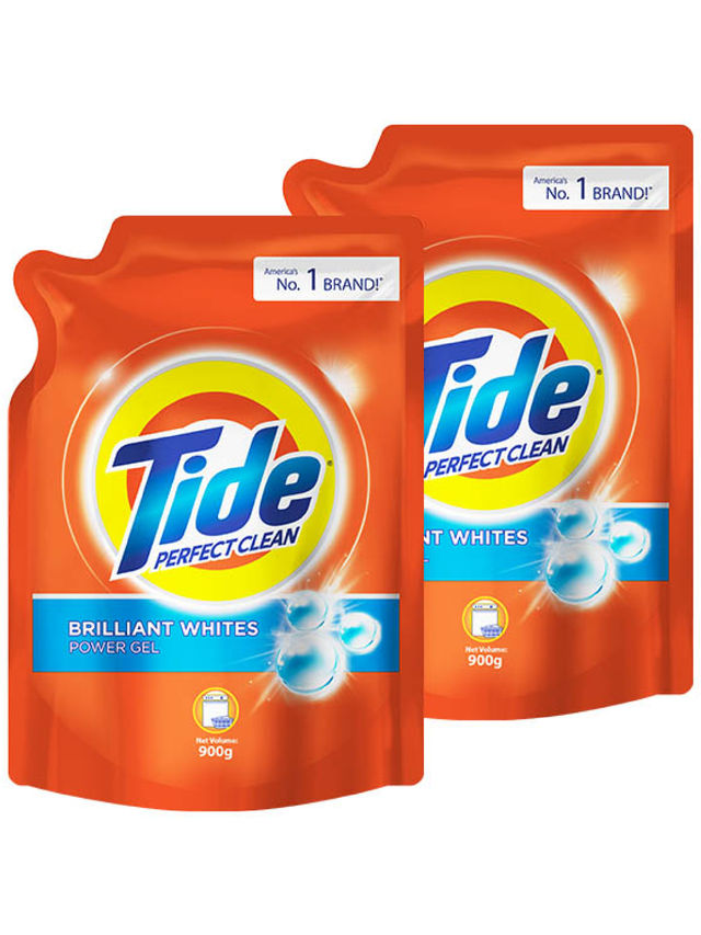 Tide Brilliant Whites Liquid Laundry Detergent 2Pack Refill (900g